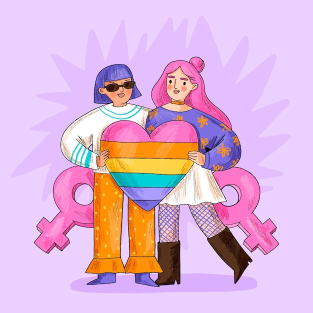 Illustration for pride month celebration