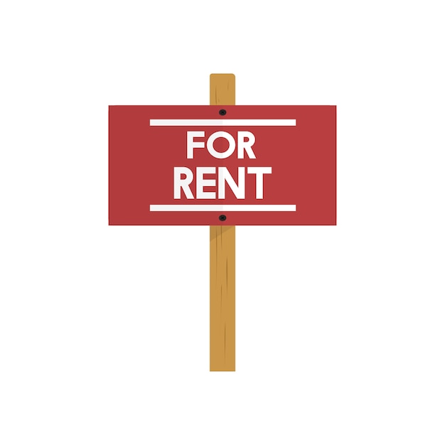 Free vector illustration of real estate rental sign vector