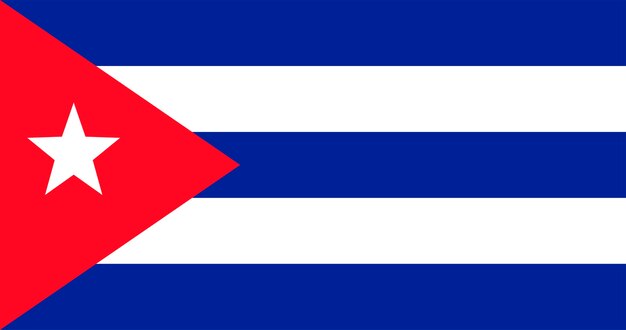 キューバ共和国の国旗のイラスト