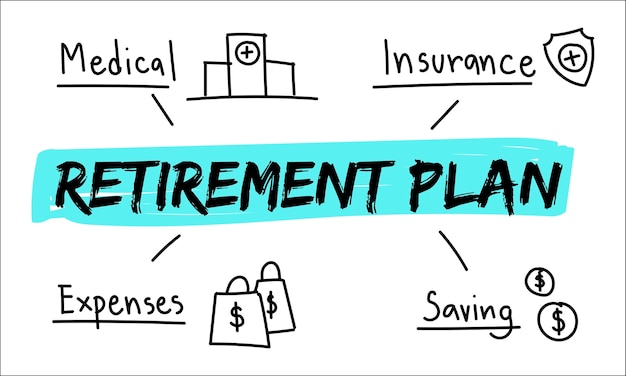 Free vector illustration of retirement plan