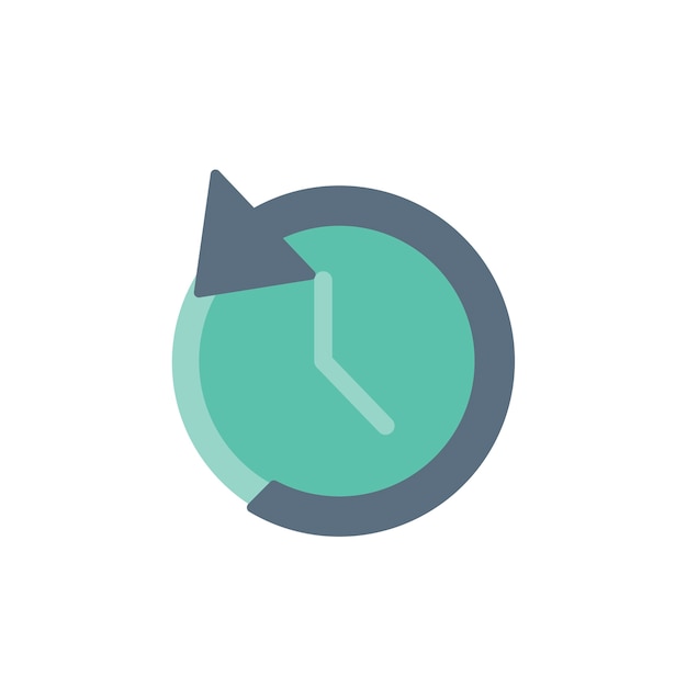 Illustration of reverse clock icon