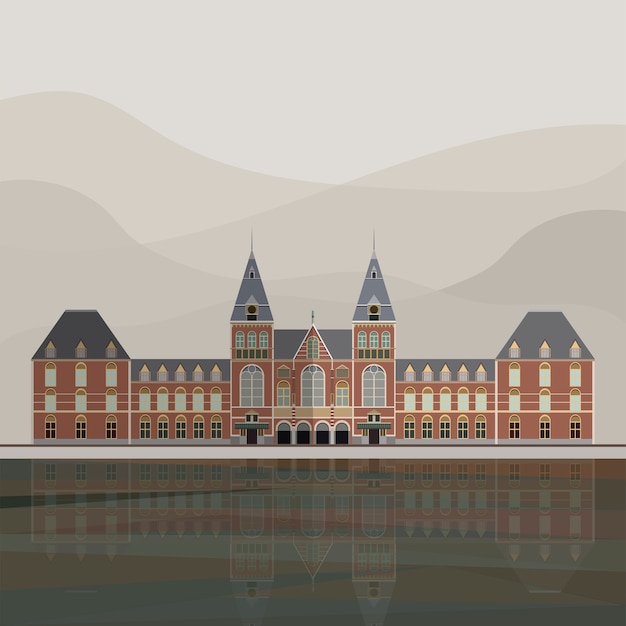 Free vector illustration of rijksmuseum