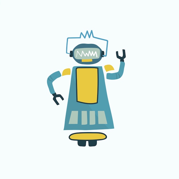 Free vector illustration of robot vector graphic