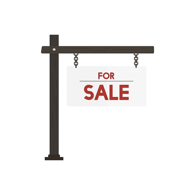 Illustration of for sale sign vector