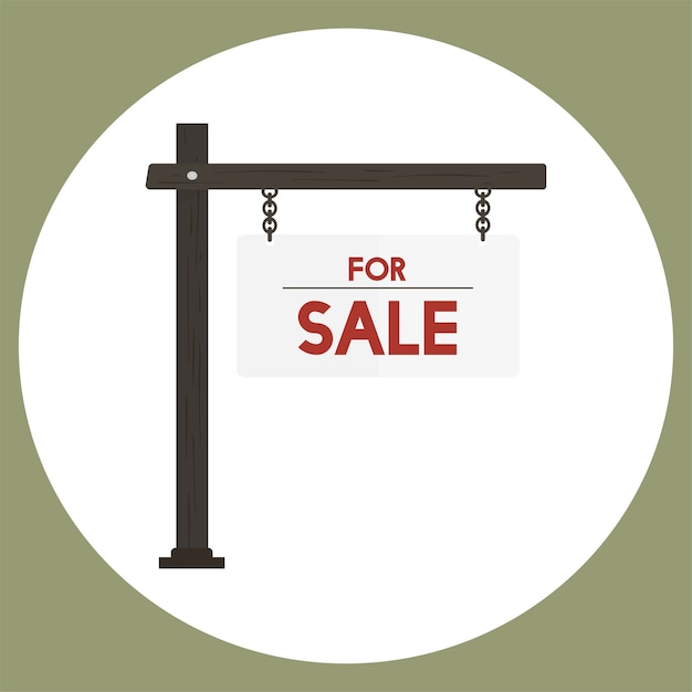 Illustration of for sale sign vector