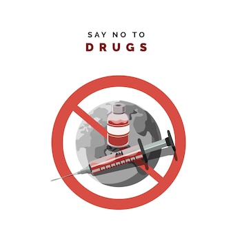 Иллюстрация скажи нет наркотикам