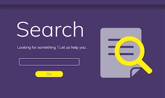 Illustration of searching website