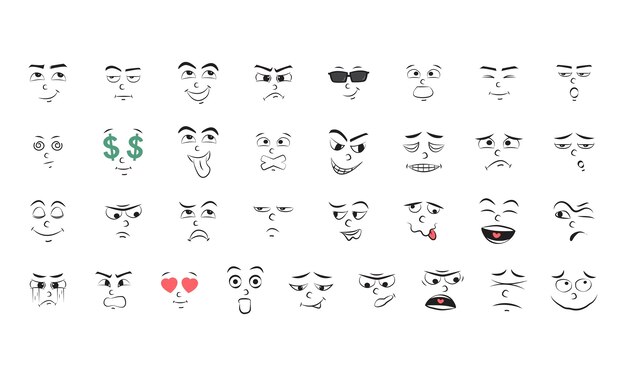 Illustration set of emotion