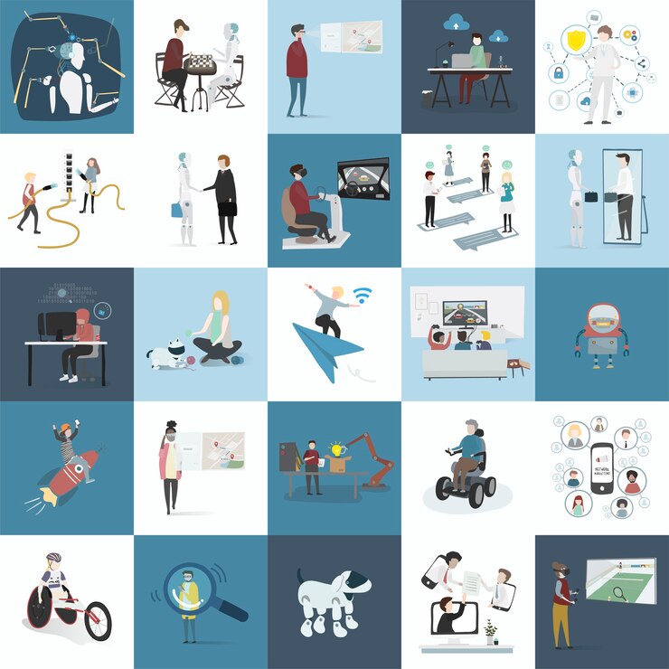Free Vector illustration set of human avatar vector