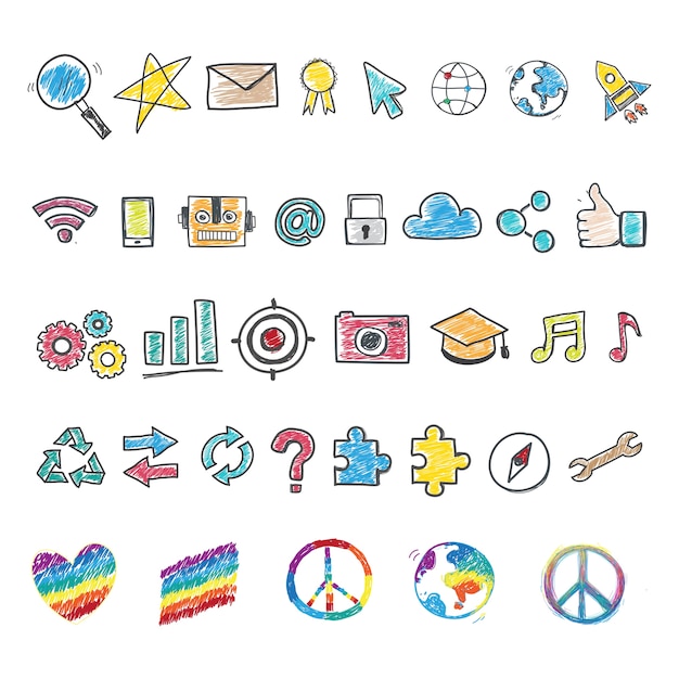 Free vector illustration set of lifestyle