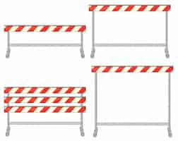 Free vector illustration of a set of obstacles