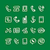 Free vector illustration set of phone icons