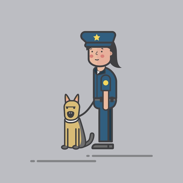 Illustration set of police vector