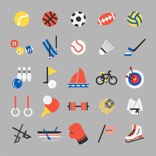 Illustration set of sports icons