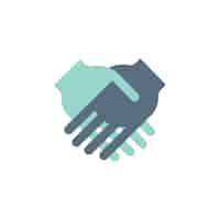 Free vector illustration of shaking hands agreement