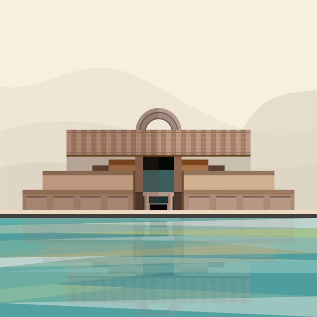 illustration of shanghai museum