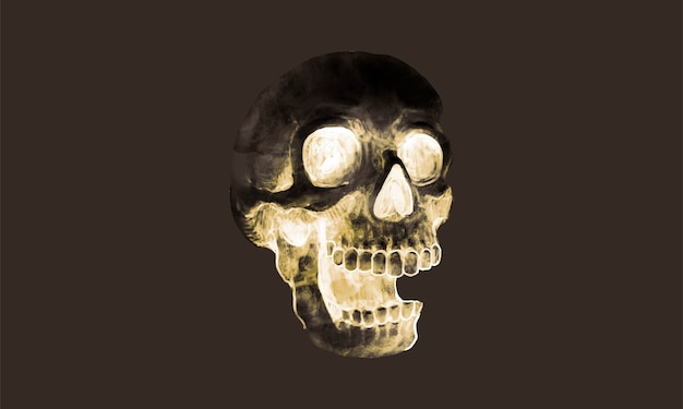 Halloweenのための頭蓋骨アイコンのイラスト