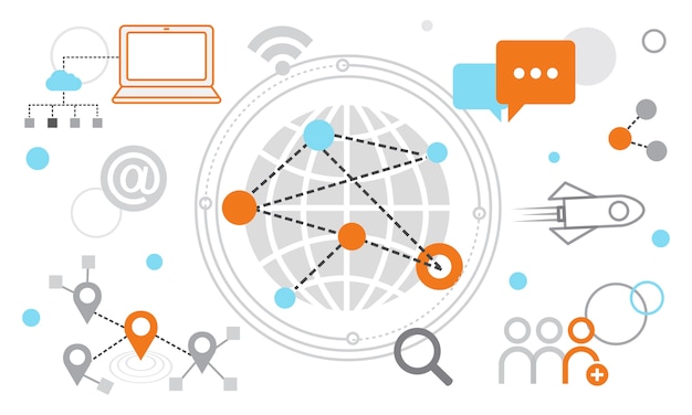 illustration of social media concept