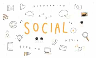 Free vector illustration of social media concept