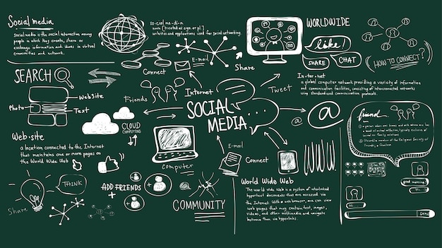 Free vector illustration of social media concept