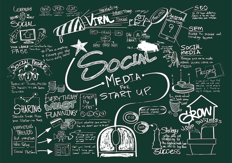 Free Vector illustration of social media concept