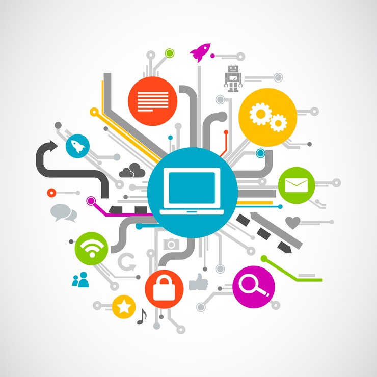 मुफ़्त वेक्टर illustration of social media concept