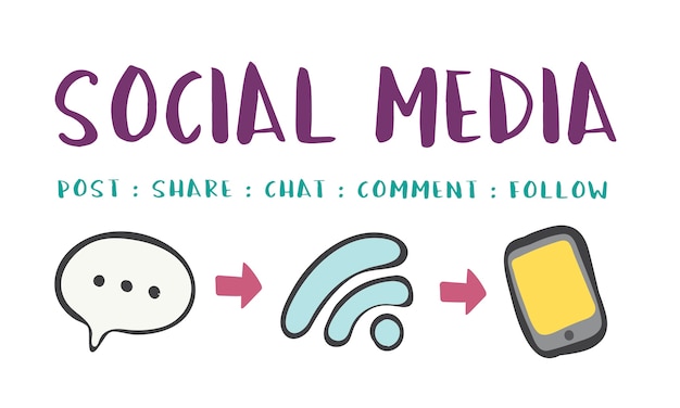 Illustration of social media concept