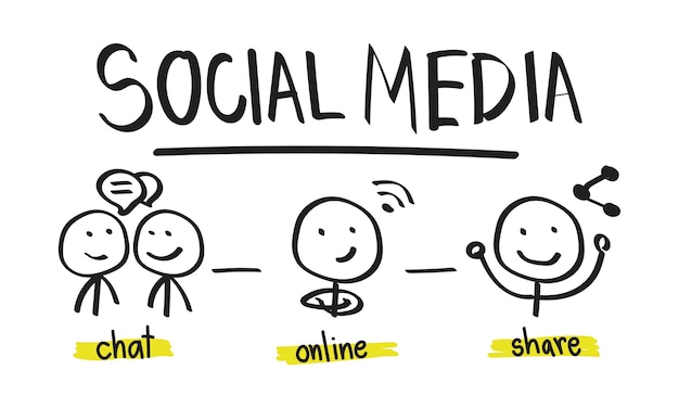 Illustration of social media concept