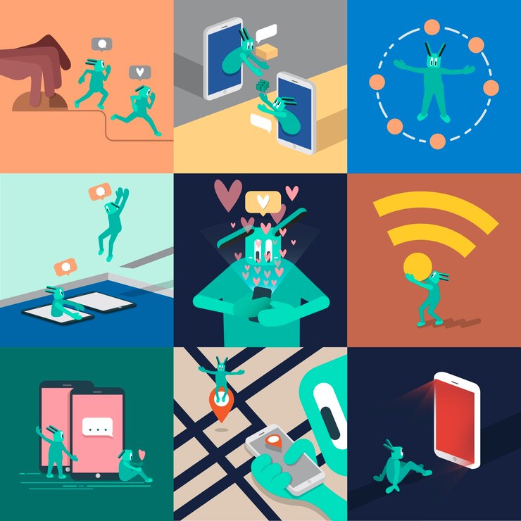 Free Vector illustration of social media