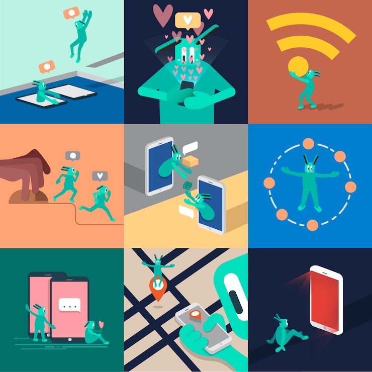 Free Vector illustration of social media