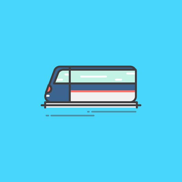 スピード違反の電車のイラスト