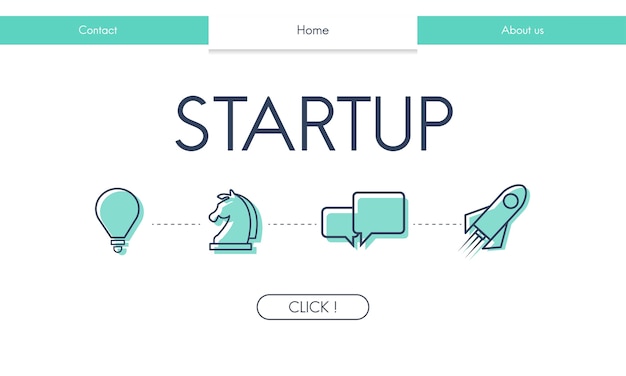 Free vector illustration of startup business