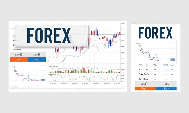 Illustration of stock trading graph