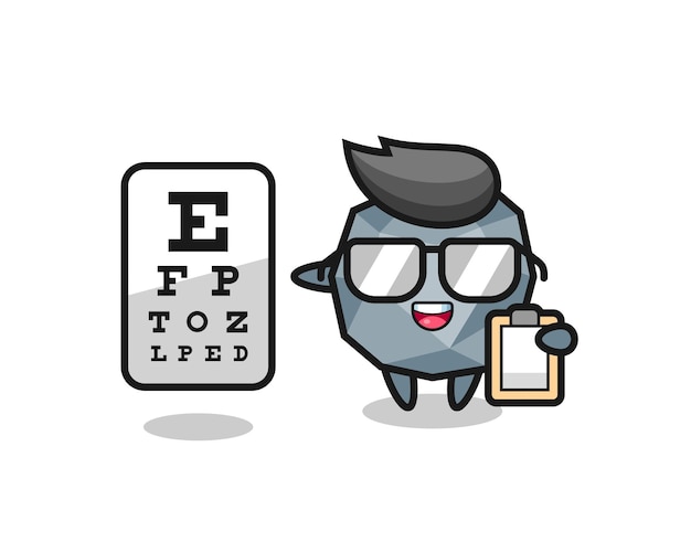 Illustration of stone mascot as an ophthalmology
