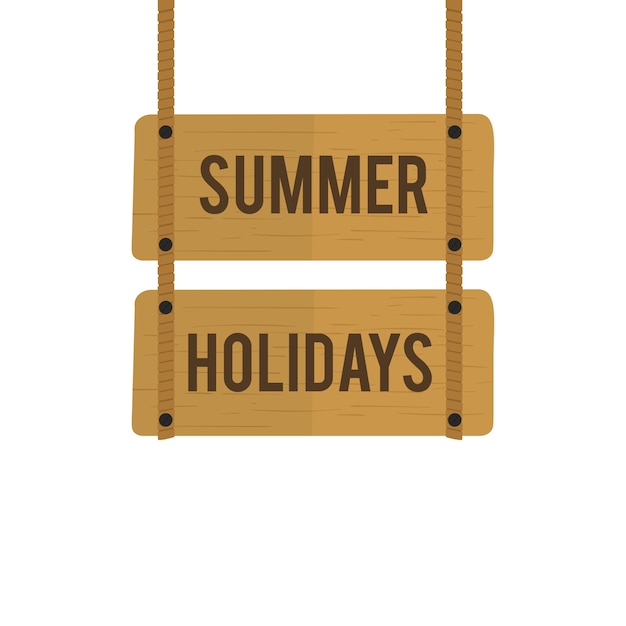 Free vector illustration of summer holiday sign vector