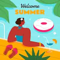 Free vector illustration for summertime season