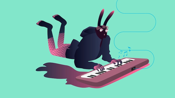 Free Vector illustration of surreal musicians