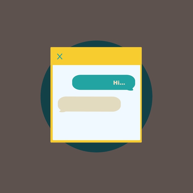 Illustration of texting message vector icon