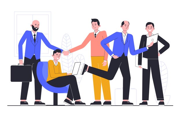 illustration theme with business people