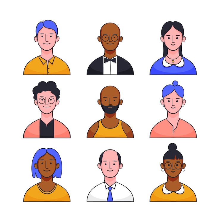 Free Vector illustration theme with people avatars