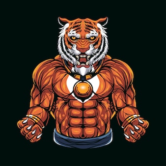 Illustration of tiger suitable for t-shirt illustration
