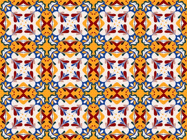 Illustration of tiles textured pattern