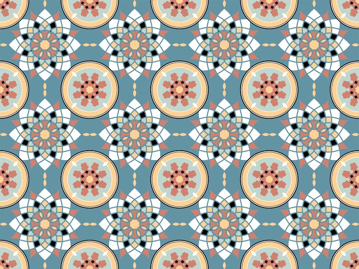 Free Vector illustration of tiles textured pattern
