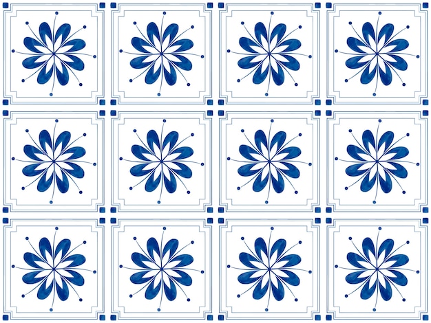 Illustration of tiles textured pattern