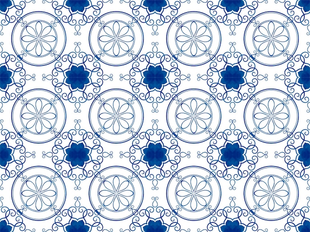 Illustration of tiles textured pattern