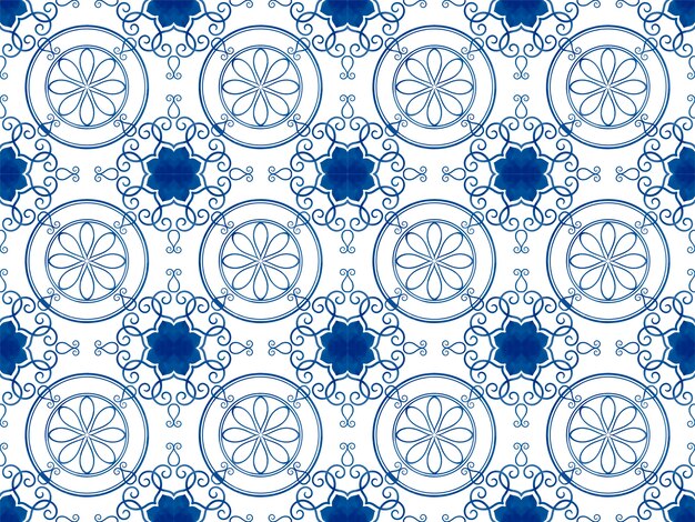 Illustration of tiles textured pattern