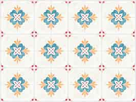 Free vector illustration of tiles textured pattern