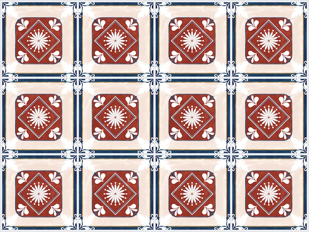 Illustration of tiles textured pattern