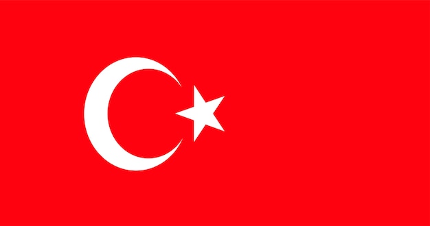 トルコの国旗のイラスト