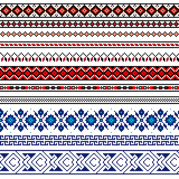 우크라이나 민속 원활한 패턴 장식의 그림입니다. 민족 장식. 테두리 요소.